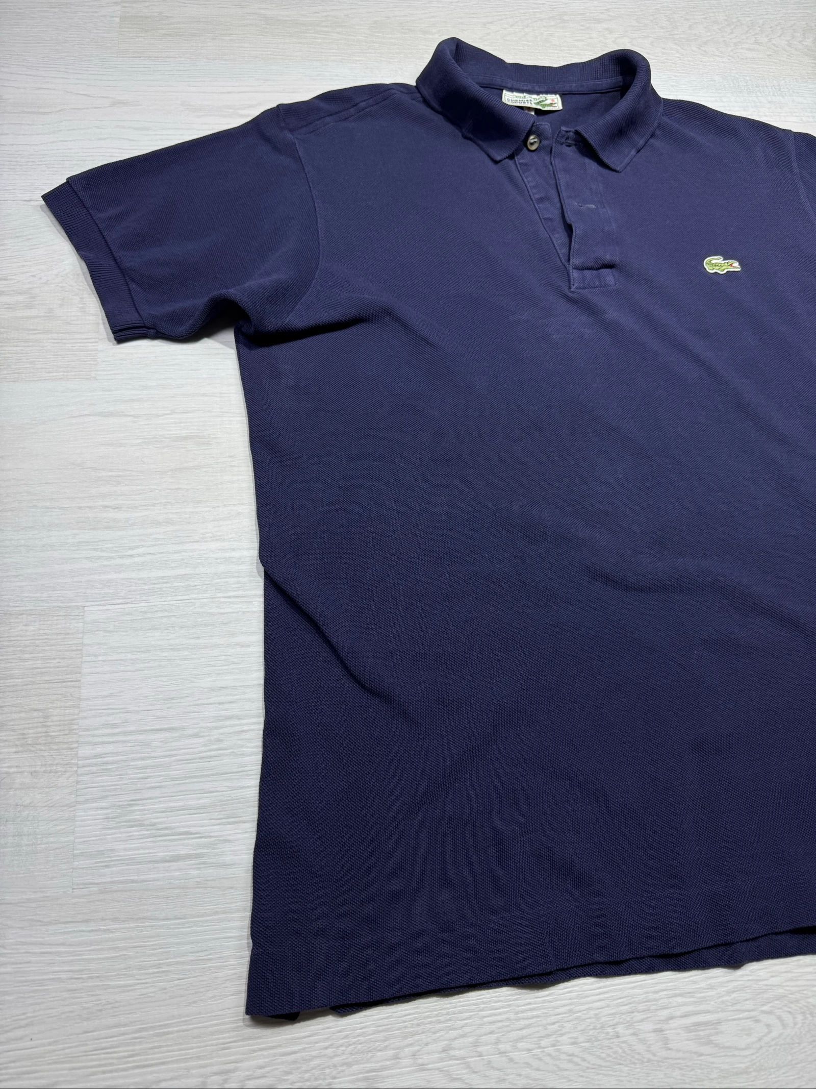 Lacoste Vintage Polo Shirt Made In France Navy Blue Size 4 – photo 3
